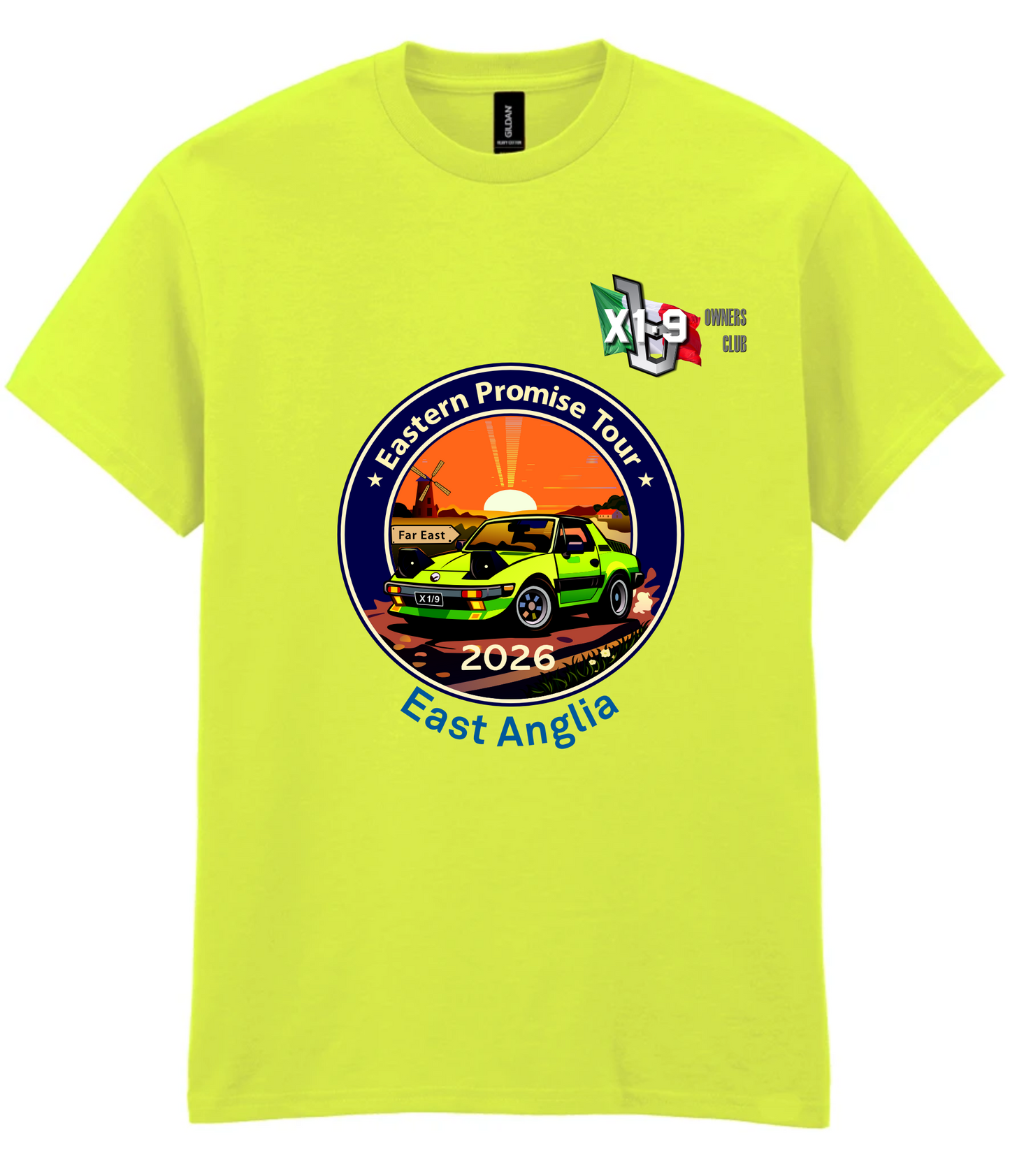 X1-9 Owners Club. Eastern Promise Tour Gildan SoftStyle® Adult T-Shirt in Green
