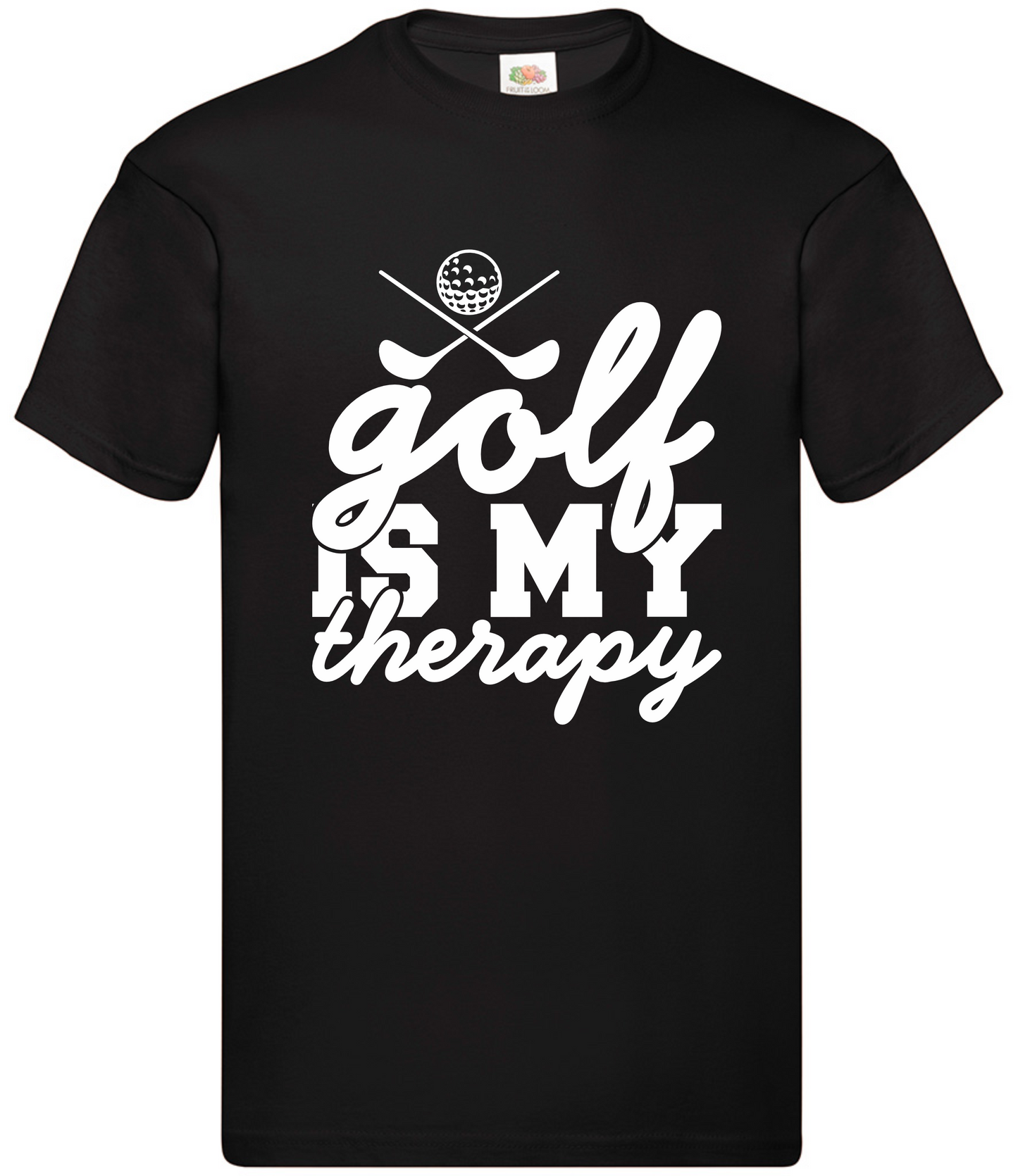 Golf is my Therapy Quote - Adults T-shirt.