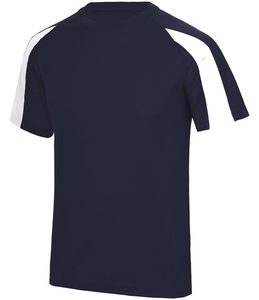 Just Cools Contrast Kids Sports T-Shirt.
