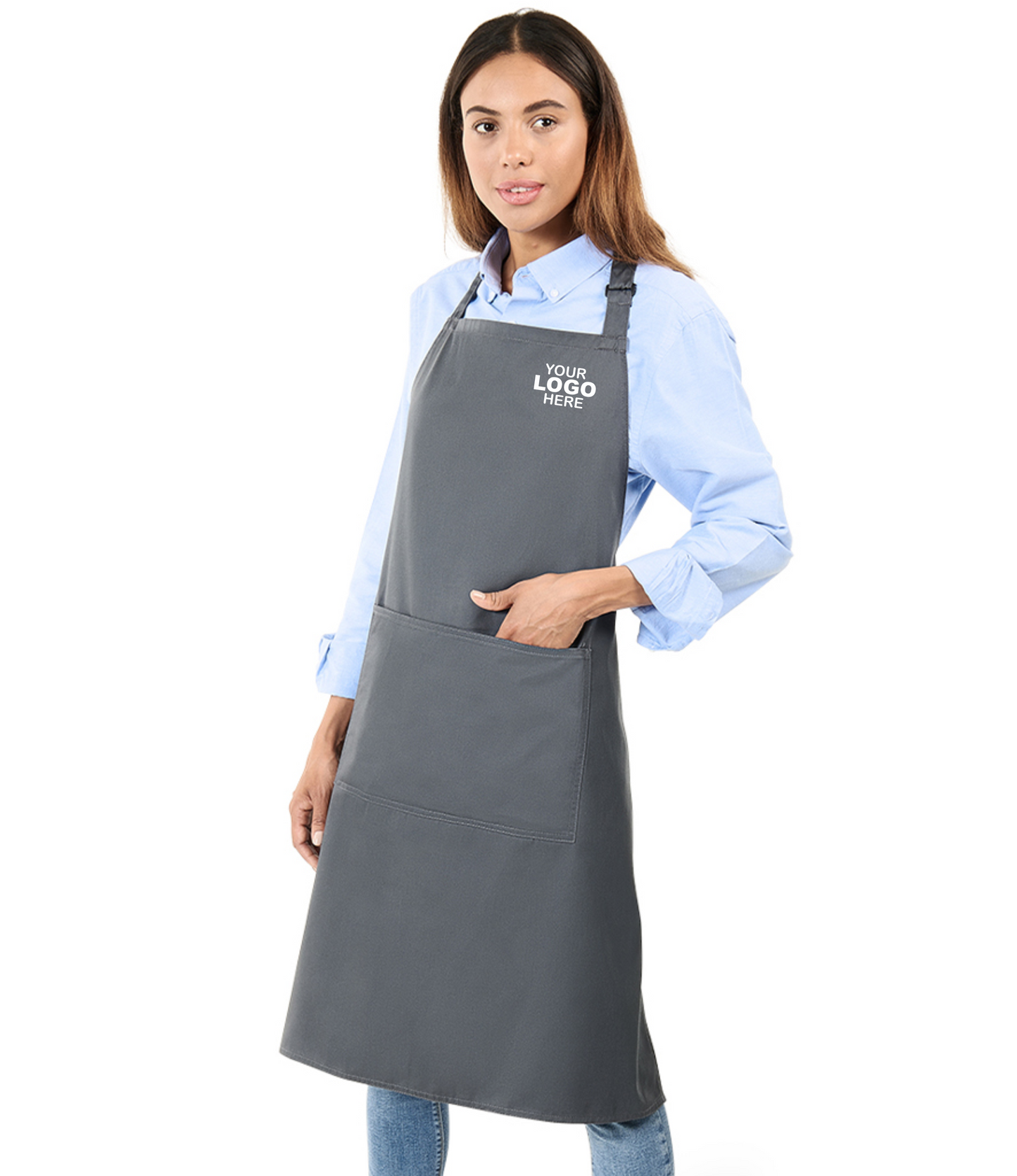 Adults Adjustable Bib Pocket Apron