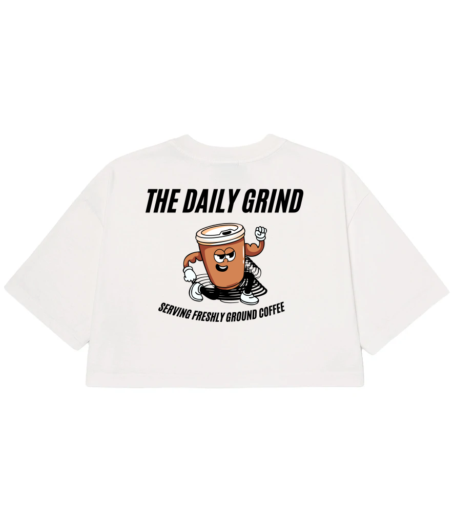TT Fitness - The Daily Grind - Ladies Heavyweight Cropped T-Shirt