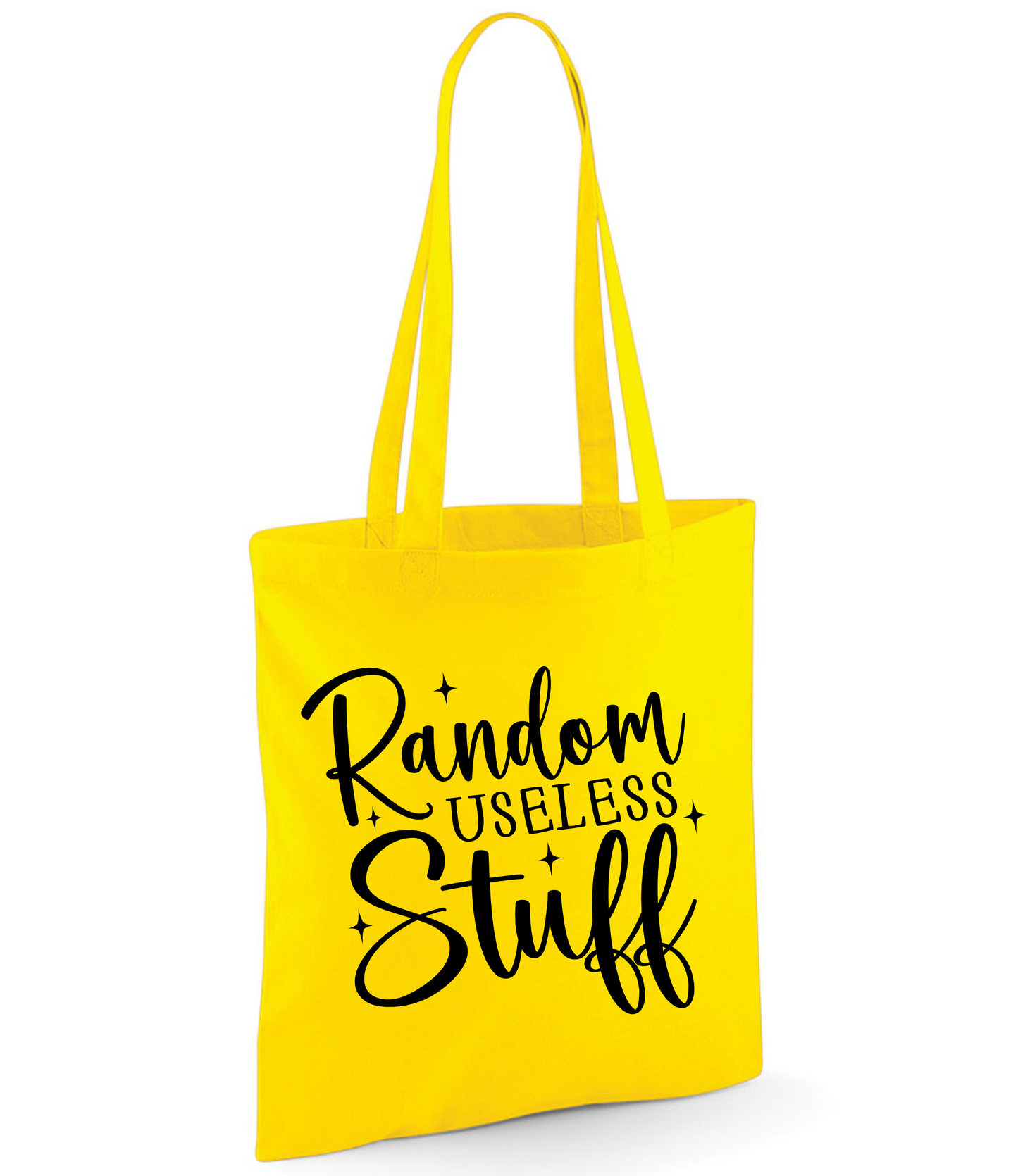 Tote Bag Quote - 'Random Useless Stuff'.