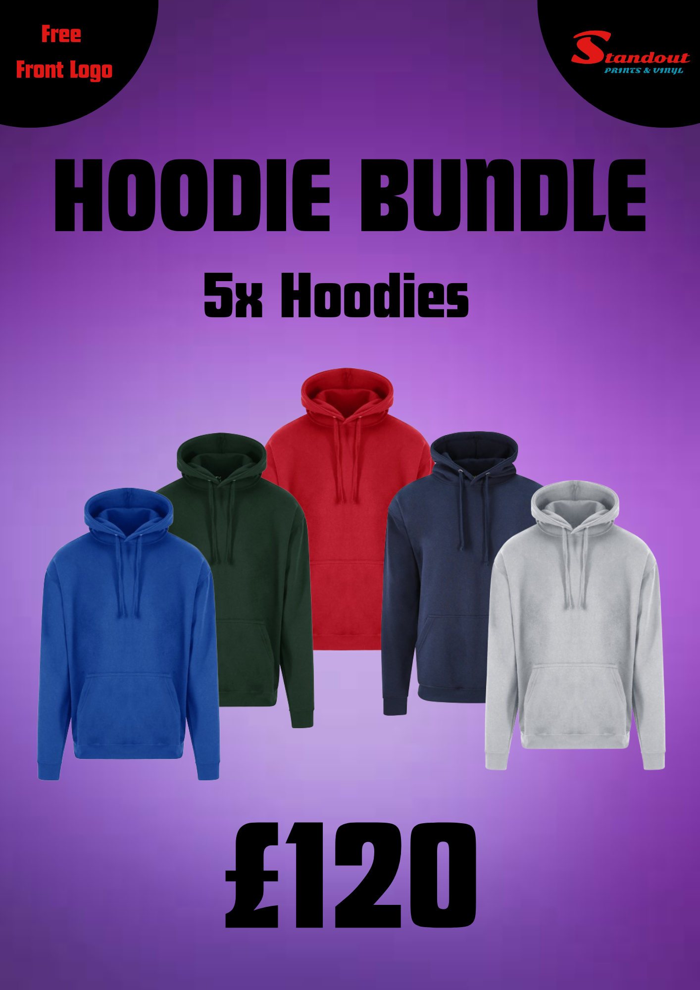 Workwear Bundle - 5 Hoodie Bundle