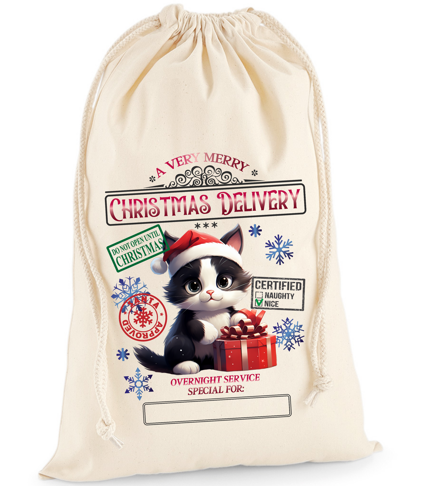 Personalised Christmas Santa Sacks.