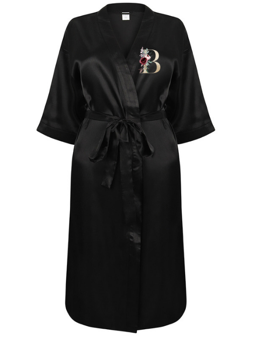 Bride, Bridesmaid or wedding party Personalised Satin Robe.