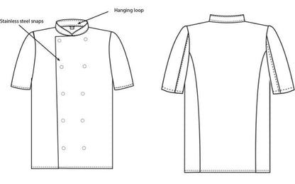 Unisex Chef's Jacket - Dennys, Short Sleeve