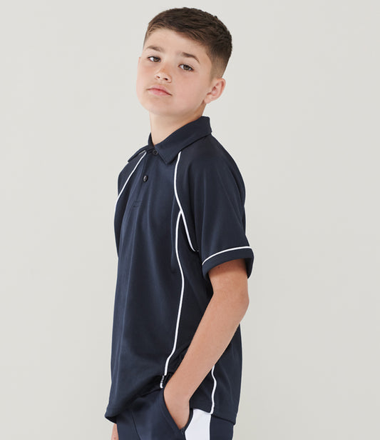 Kids Finden + Hales Performance Piped Polo Shirt