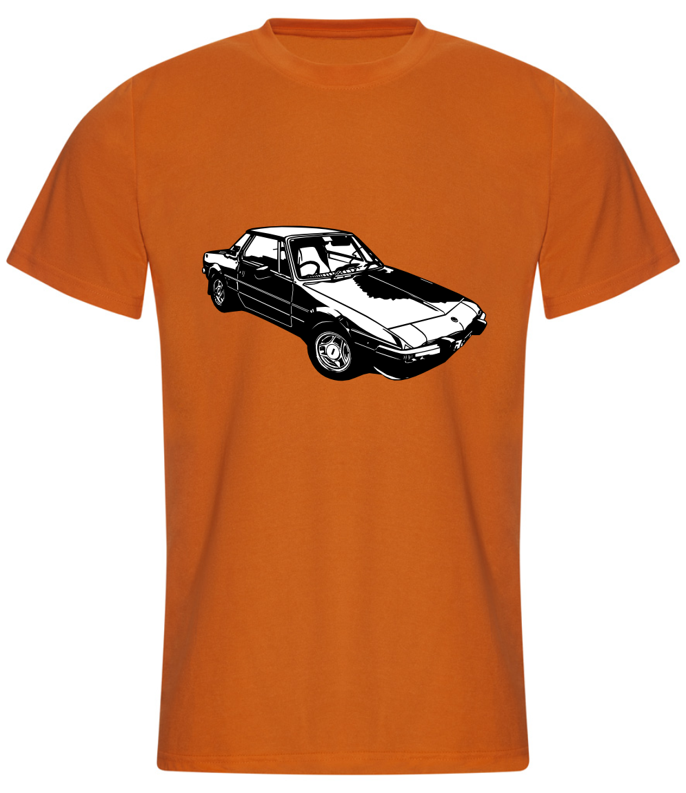 X1-9 Owners Club. Mid-engined Magic Print RTX T-Shirt in Orange
