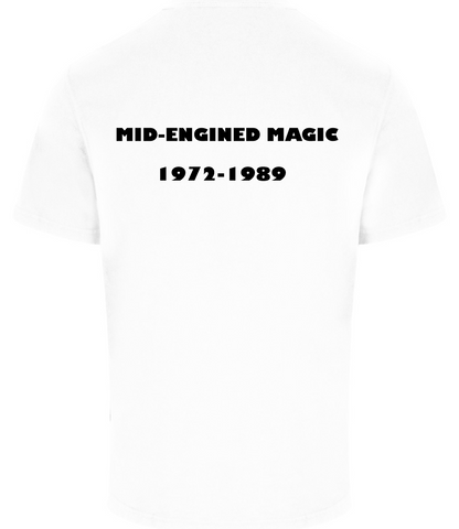 X1-9 Owners Club. Mid-engined Magic Print RTX T-Shirt in White
