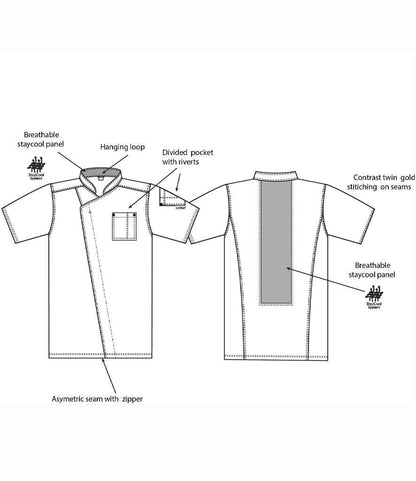 Male and female Chef's Jacket - Le Chef, Short Sleeve