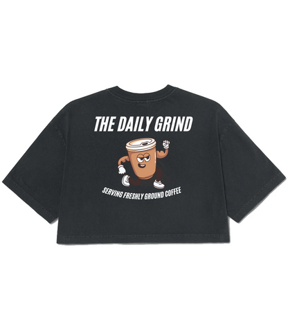 TT Fitness - The Daily Grind - Ladies Heavyweight Cropped T-Shirt