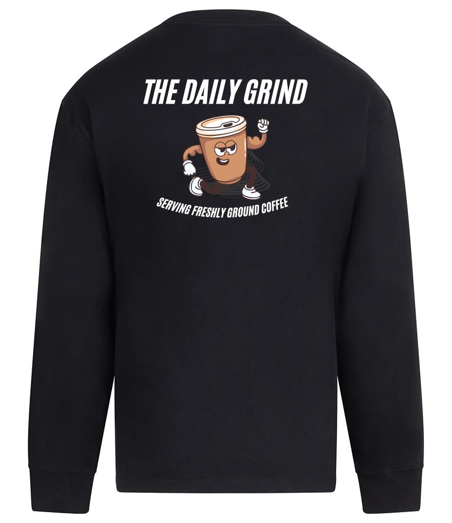 TT Fitness - The Daily Grind Coffee - Anthem Headline Heavy Long Sleeve T-Shirt