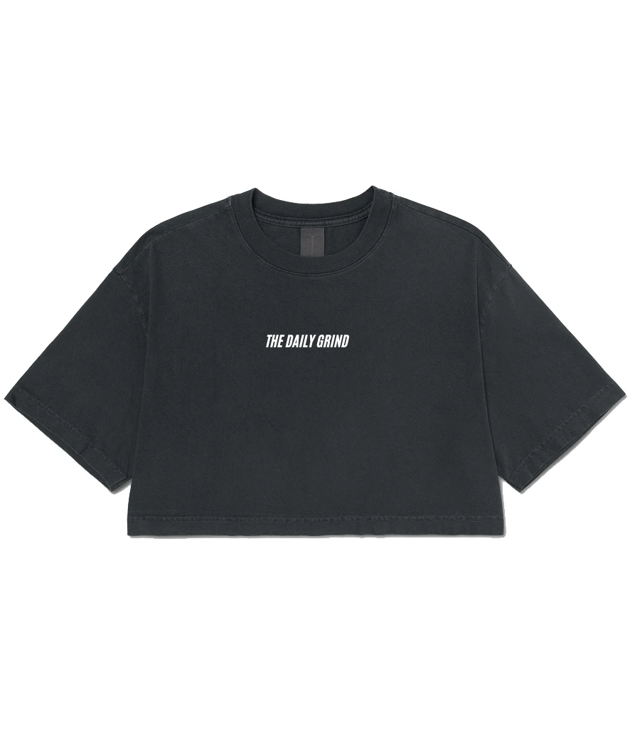 TT Fitness - The Daily Grind - Ladies Heavyweight Cropped T-Shirt