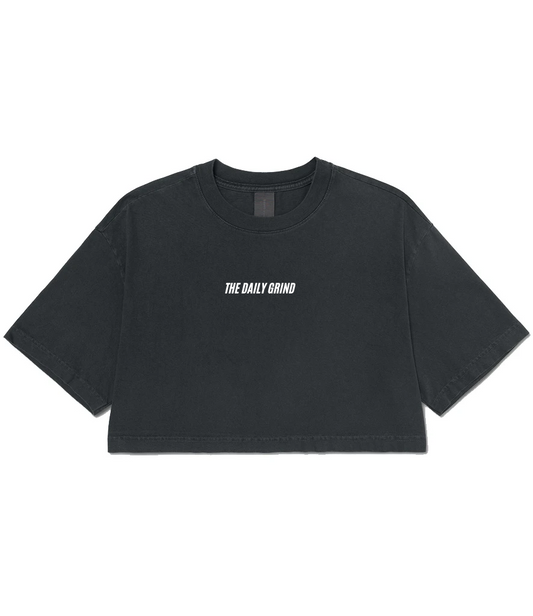TT Fitness - The Daily Grind - Ladies Heavyweight Cropped T-Shirt