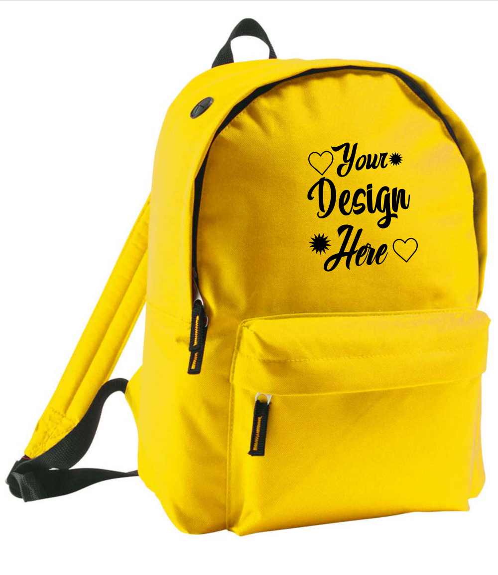 Personalised Adults or Kids Backpack Rucksack. Standout Prints